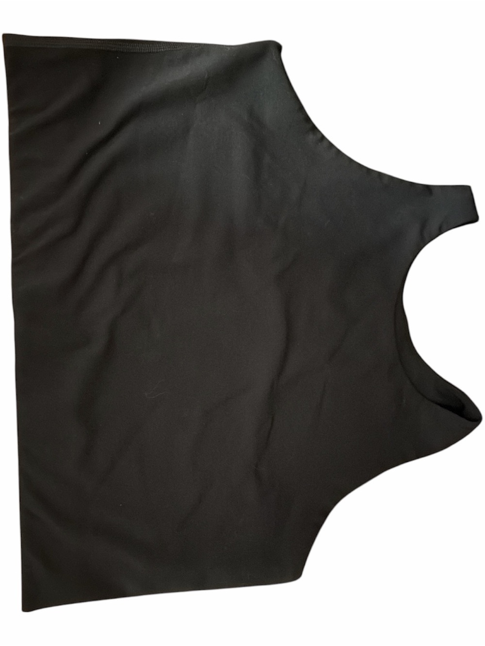 girlfriend collective Black Logo Crop Tank